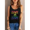 Love Is Love Rainbow Short Sleeve T Shirt Womens LGBT Gay Pride Tee Shirt