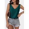 Deep V Neck Loose Tank Top Loose Sleeveless T Shirt Blouse