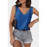 Deep V Neck Loose Tank Top Loose Sleeveless T Shirt Blouse