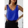 Deep V Neck Loose Tank Top Loose Sleeveless T Shirt Blouse