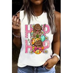 Women's Easter Rabbit Graphic Tank Top Sleeveless Shirt