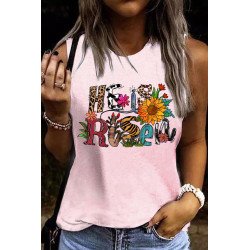 Summer Casual Tank Top Easter Bunny Graphic Sleeveless Tops for Women