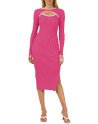 Women's Bodycon Midi Dress Long Sleeve Cut Out Ribbed Knit Party Club Dress