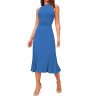 Women's Knit Tank Dresses Vacation Sleeveless Ribbed Swing Party Midi Dresses