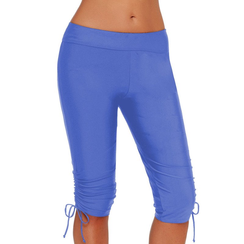 Womens Plus Size Rash Guard Capris Boardshort Mid Waist Swimwear Tankini Bottom