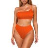 Womens Bikini Sets One Shoulder High Cut Two Piece Bathing Suit