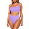 Womens Bikini Sets One Shoulder High Cut Two Piece Bathing Suit