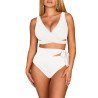 Women's Bikini Swimsuit Front Cross Cut Out Tie Two Piece Bathing Suit