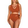 Women's Bikini Swimsuit Front Cross Cut Out Tie Two Piece Bathing Suit