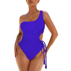 Women's One Piece Swimsuit One Shoulder Cutout Bathing Suits Monokini