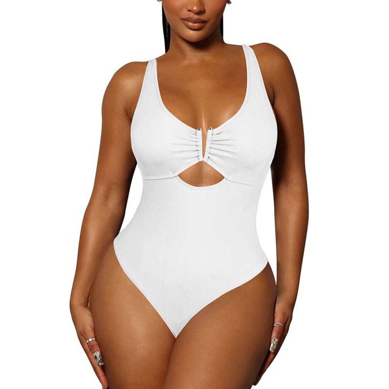 Women's One Piece Swimsuit Tummy Control Cutout High Cut Bathing Suit