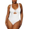 Women's One Piece Swimsuit Tummy Control Cutout High Cut Bathing Suit