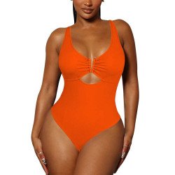 Women's One Piece Swimsuit Tummy Control Cutout High Cut Bathing Suit