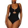 Women's One Piece Swimsuit Tummy Control Cutout High Cut Bathing Suit