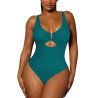 Women's One Piece Swimsuit Tummy Control Cutout High Cut Bathing Suit
