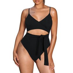 Women's One Piece Swimsuit Cutout Cheeky Tummy Control Bathing Suit Monokini