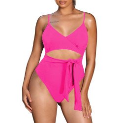 Women's One Piece Swimsuit Cutout Cheeky Tummy Control Bathing Suit Monokini