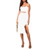 Women's Spaghetti Straps Cutout Midi Dress Party Club Dress