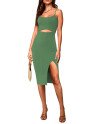Women's Spaghetti Straps Cutout Midi Dress Party Club Dress