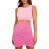Women's Sexy Bodycon Dress Tank Hollow-out Tulip Mini Dress