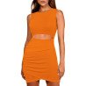 Women's Sexy Bodycon Dress Tank Hollow-out Tulip Mini Dress