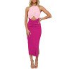 Women's Cut Out Bodycon Maxi Dresses Twist Front Sleeveless Dresses with Split