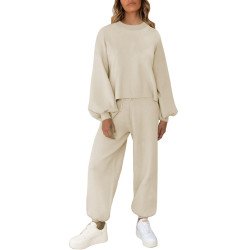 Women's Two Piece Outfits Striped Sweatshirt Jogger Pants Tracksuit