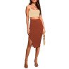 Women's 2 Piece Knit Outfit Set Square Neck Crop Top With Midi Skirt with Slit Party Dress