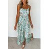 Women's Loose Casual Sleeveless Jumpsuits Floral Wide Leg Rompers Wide Leg Pants