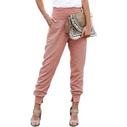 Women's High Waist Joggers Wide Band Sweatpants with Pockets