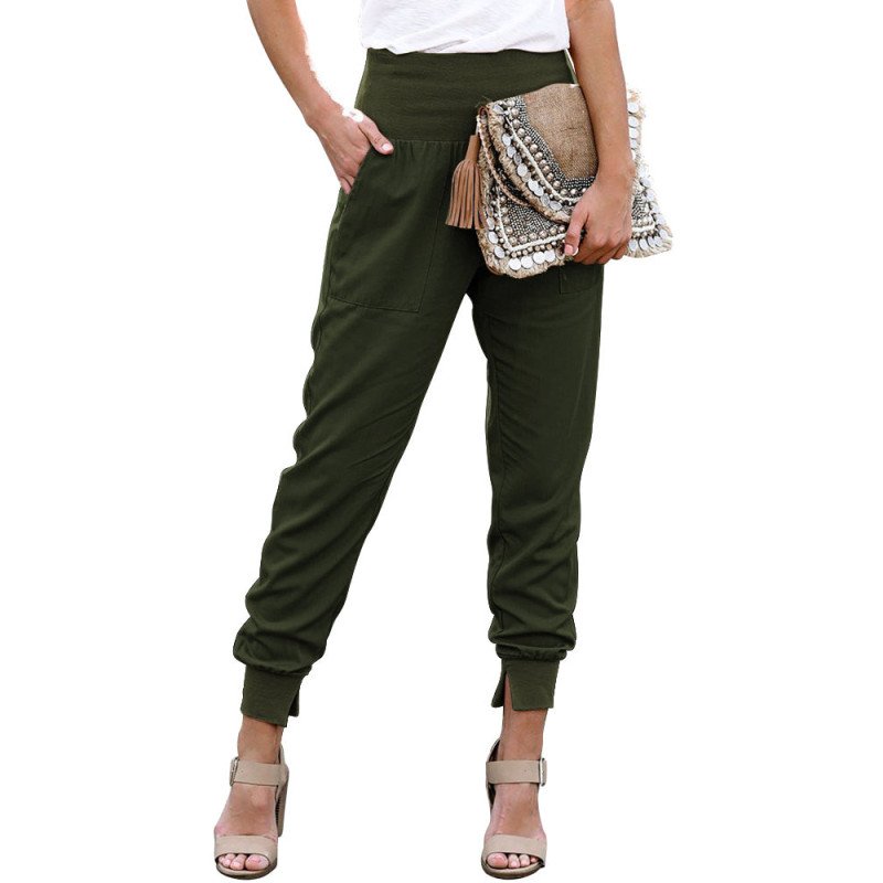 Women's High Waist Joggers Wide Band Sweatpants with Pockets
