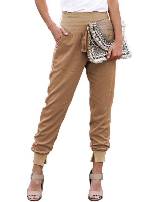 Women's High Waist Joggers Wide Band Sweatpants with Pockets