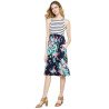 Women's Sleeveless Casual Racerback Floral Printed Midi Dresses