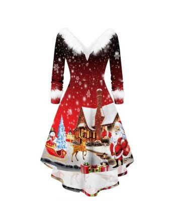 Christmas Faux Fur Sexy Xmas Santa Dress