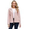 Womens Long Sleeve Full Zip Up Fuzzy Polar Fleece Jacket Coat With Pockets