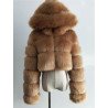 Womens Faux Fur Coat Jacket Crop Tops Warm Outwear