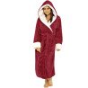 Womens Dressing Gown Plus Size Hooded Bathrobe Sleepwear