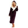 Womens Dressing Gown Plus Size Hooded Bathrobe Sleepwear