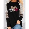 Valentine's Day Shirt Heart Print Plaid Long Sleeve Shirts