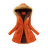 Winter Coats with Fur Hood Orange