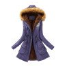 Winter Coats with Fur Hood Sapphire Blue