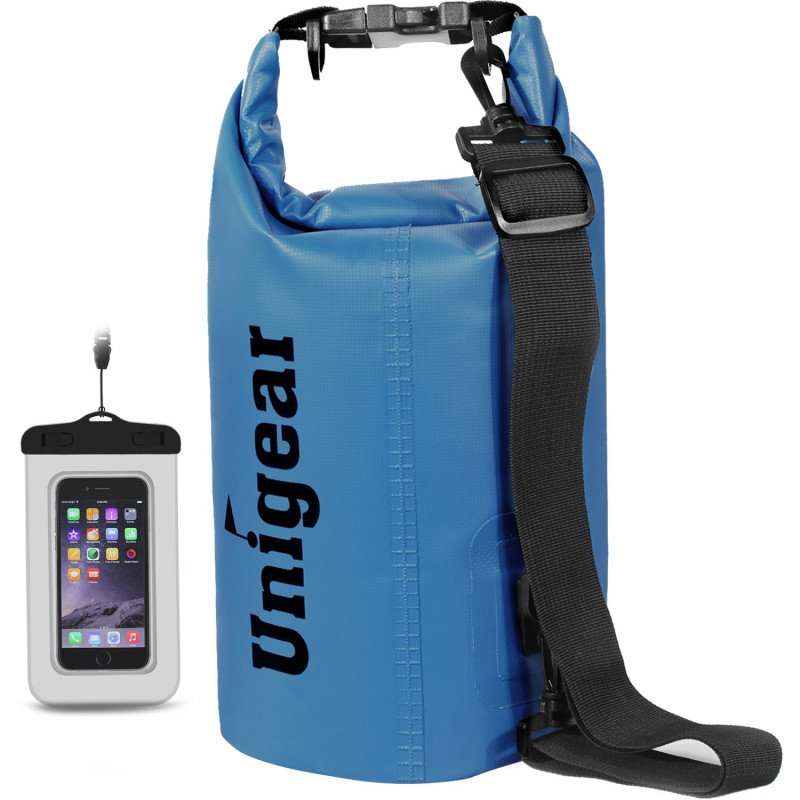 Roll Top Dry Bag Backpack with Waterproof Pouch 2/5/10/20/30/40L 30L Sky Blue