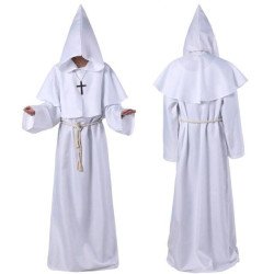 Friar Medieval Priest Costume Medieval Monk Robe Hoodie