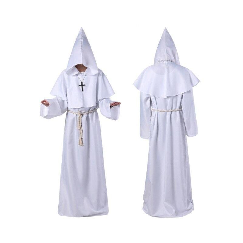 Friar Medieval Priest Costume Medieval Monk Robe Hoodie