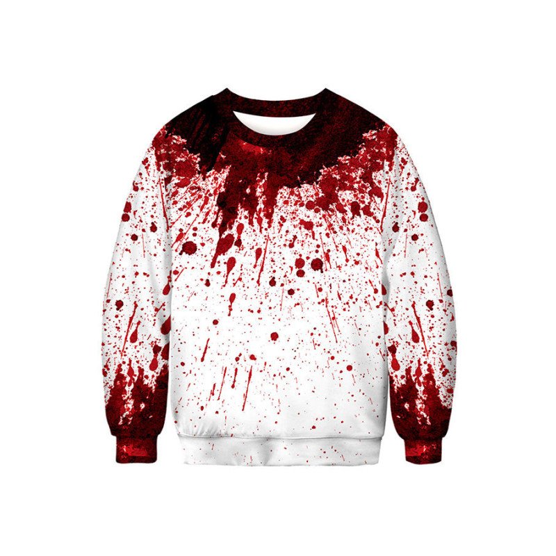 Halloween Blood Splatter Sweatshirt Dark Red