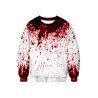 Halloween Blood Splatter Sweatshirt Dark Red