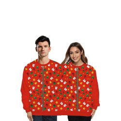 Christmas Santa Two Person Sweatshirt