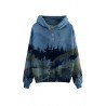 Mountain Print Plus Size Oversized Hoodie