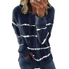 Drawstring Pullover Women's Striped Hoodie