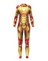 Fancy Movie Iron Man Bodysuit Halloween Superhero Costume Gold